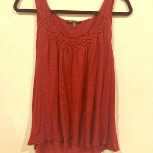Burnt Red-Orange Tank Top